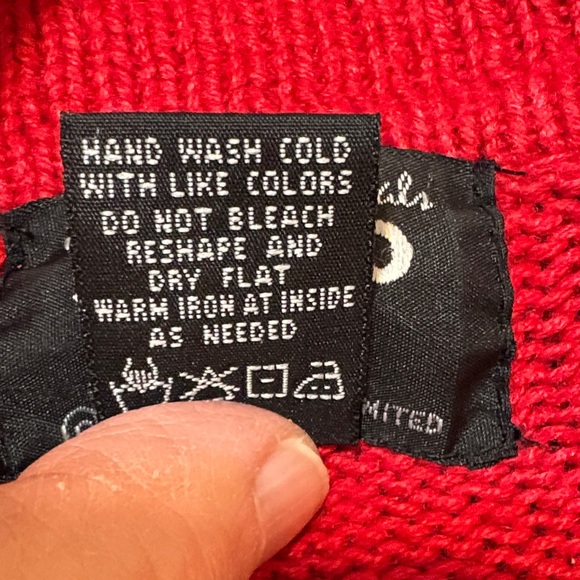 Designers Originals Studio Joy Festive Red Patchwork Christmas Cardigan Size 1X - Picture 15 of 15